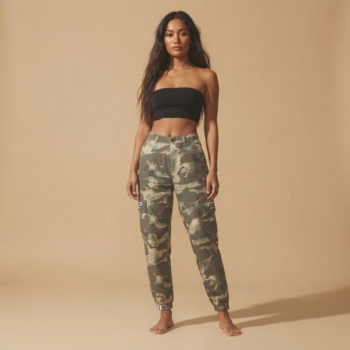 Adidas Originals Camo Ripstop Cargo Joggers with Three-Strip