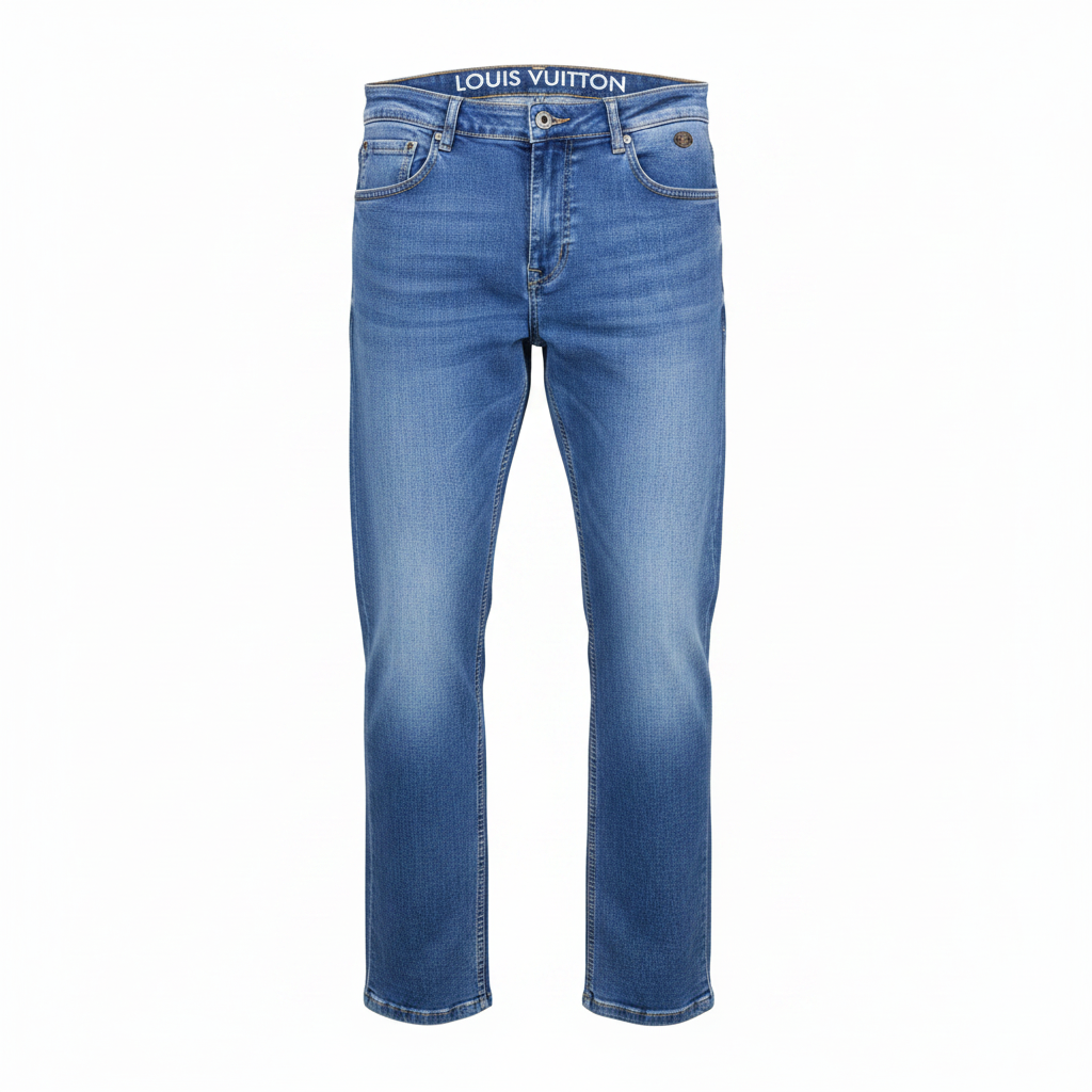 Louis Vuitton Men's Monogram Detail Denim Jeans