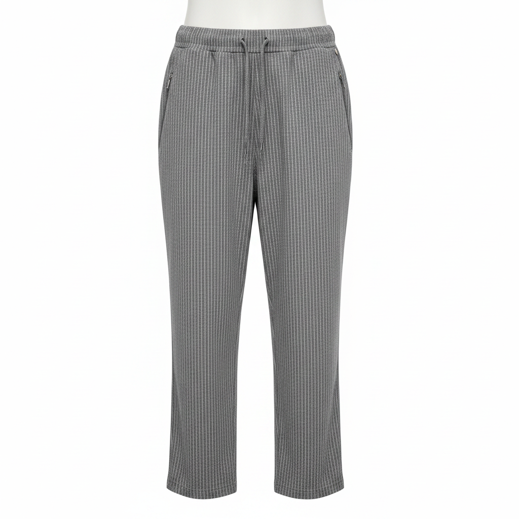Gina Collection Women's Grey Pinstripe Trousers - Size 44