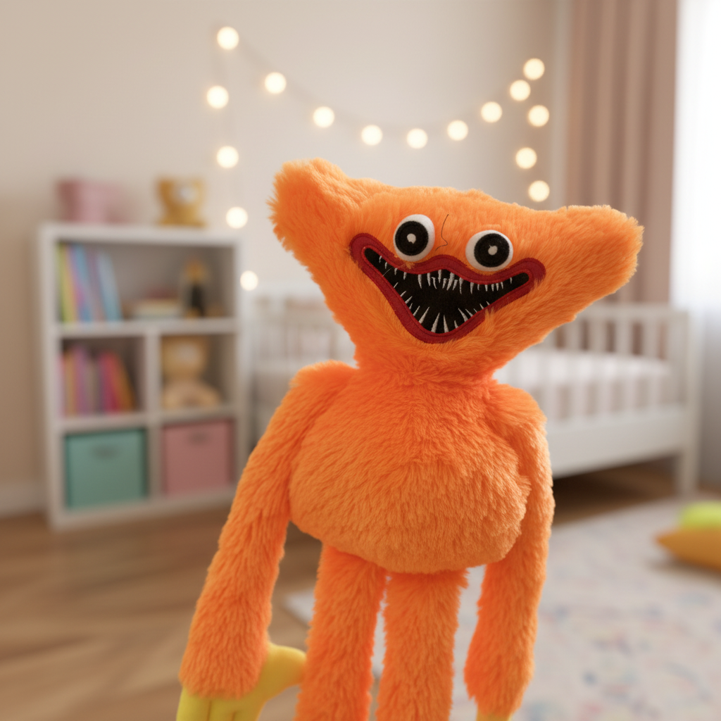 Orange Huggy Wuggy Poppy Playtime Plush Toy