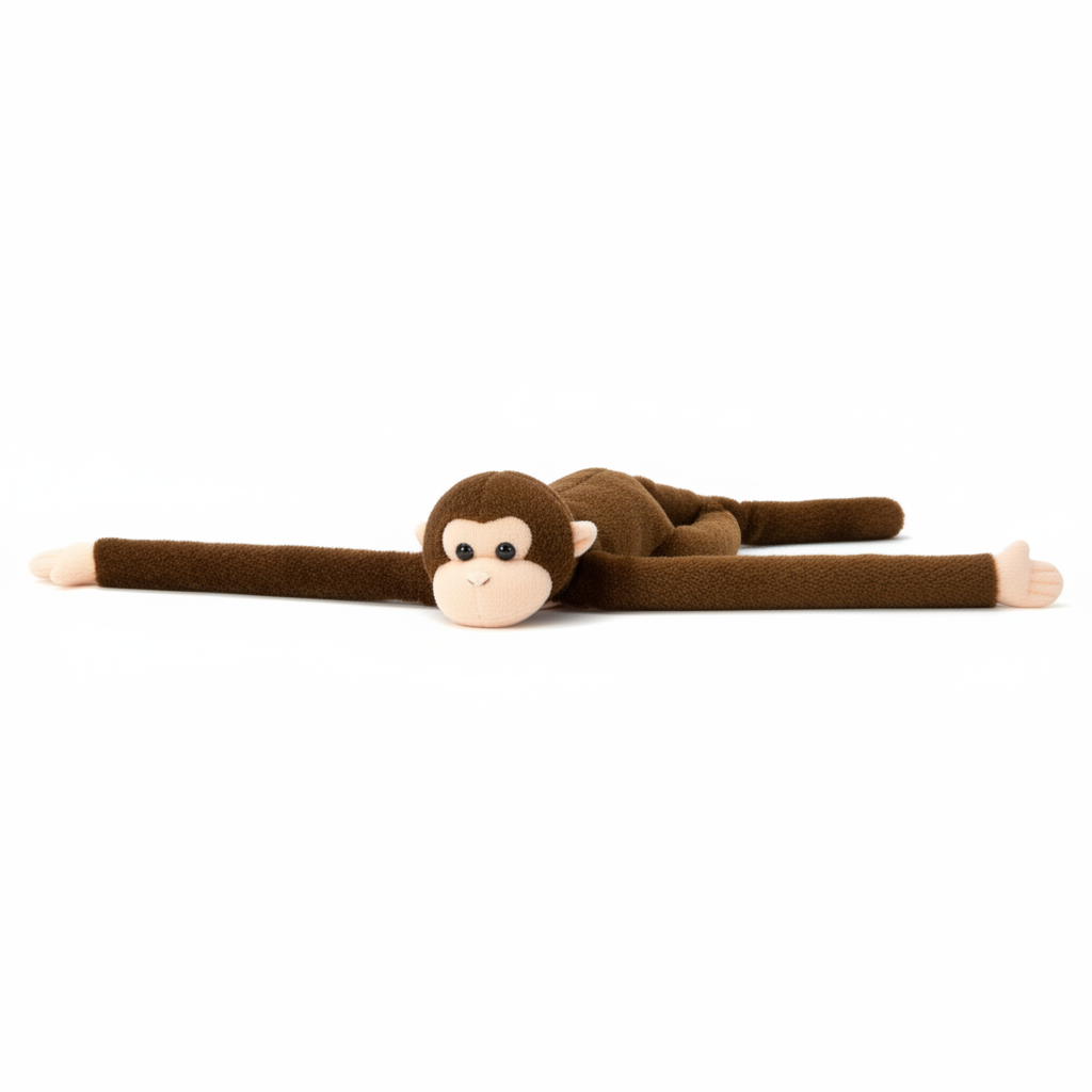 Premium Brown Long-Arm Monkey Plush Toy
