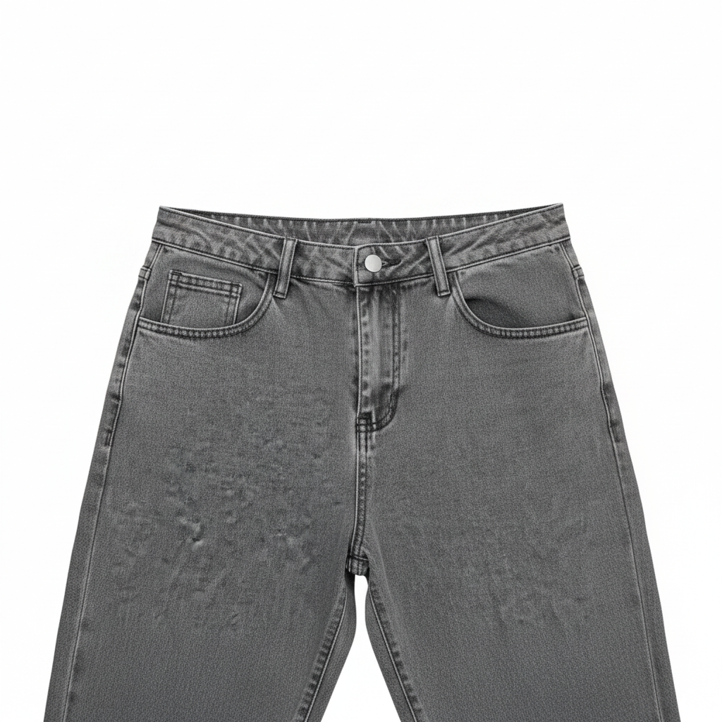 Unisex High-Waisted Wide Leg Grey Denim Jeans