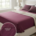 Grandeur Unisex Raspberry King Size Flat Sheet