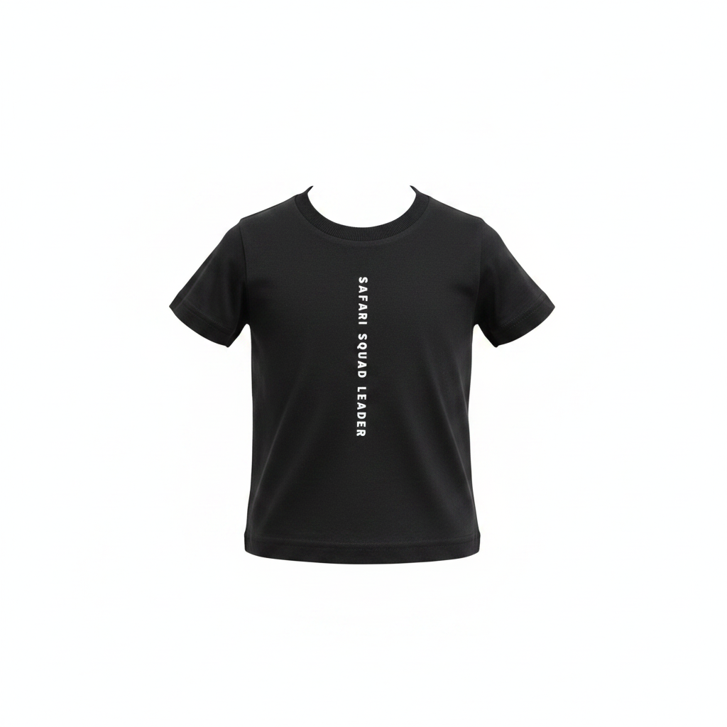 Kids Black Safari Squad Leader Graphic T-Shirt