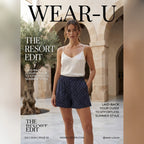 Navy Blue Polka Dot Relaxed High-Waist Shorts