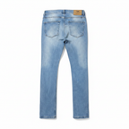 Men's Light Blue Slim-Fit Faded Denim Jeans
