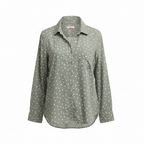 Millers Woman Sage Green Polka Dot Button-Down Shirt