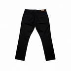 DERIK MARK Men's Slim-Fit Black Cotton Chino Trousers