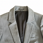 EXPRESS Women's Grey Tailored Single-Button Office Blazer
