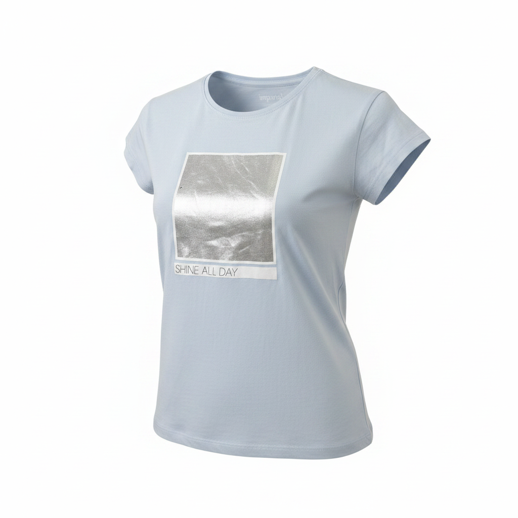 Women's Light Blue "Shine All Day" Graphic T-Shirt