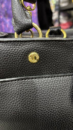 PRADA PRADA Black Grained Leather Top-Handle Tote