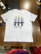 Reel Pro Fishing White Short-Sleeve Graphic T-Shirt with Fis