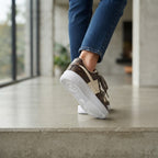 Brown Monogram Low-Top Lifestyle Sneakers