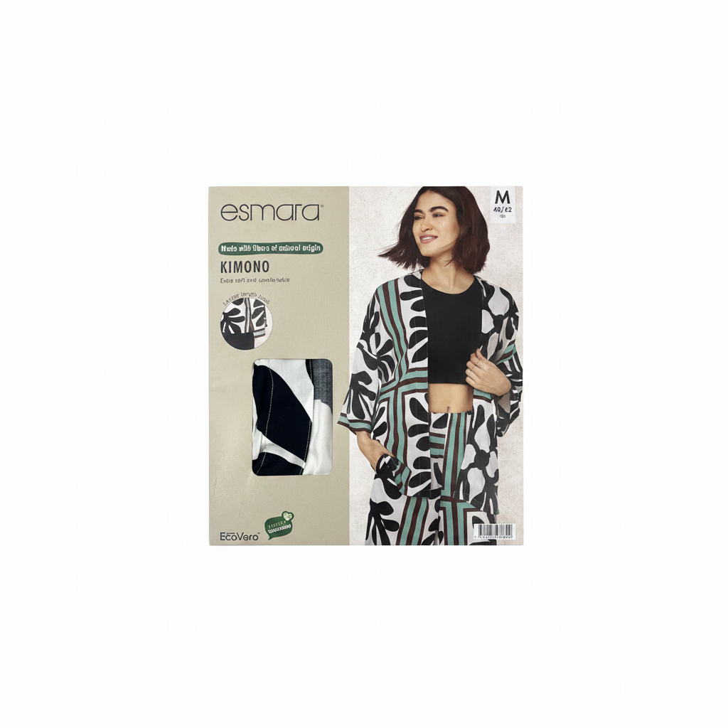 Esmara Women's Linen Abstract Print Kimono