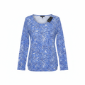 Esmara Women's Blue & White Floral Long Sleeve Top