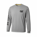 Men's Caterpillar Long Sleeve Logo T-Shirt Grey Size M