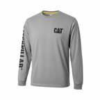 Men's Caterpillar Long Sleeve Logo T-Shirt Grey Size M