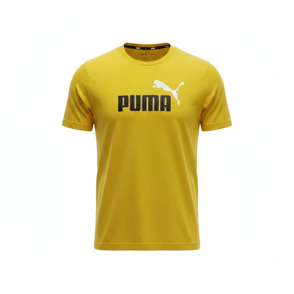 PUMA Women's Vibrant Yellow Graphic Relaxed T-Shirt