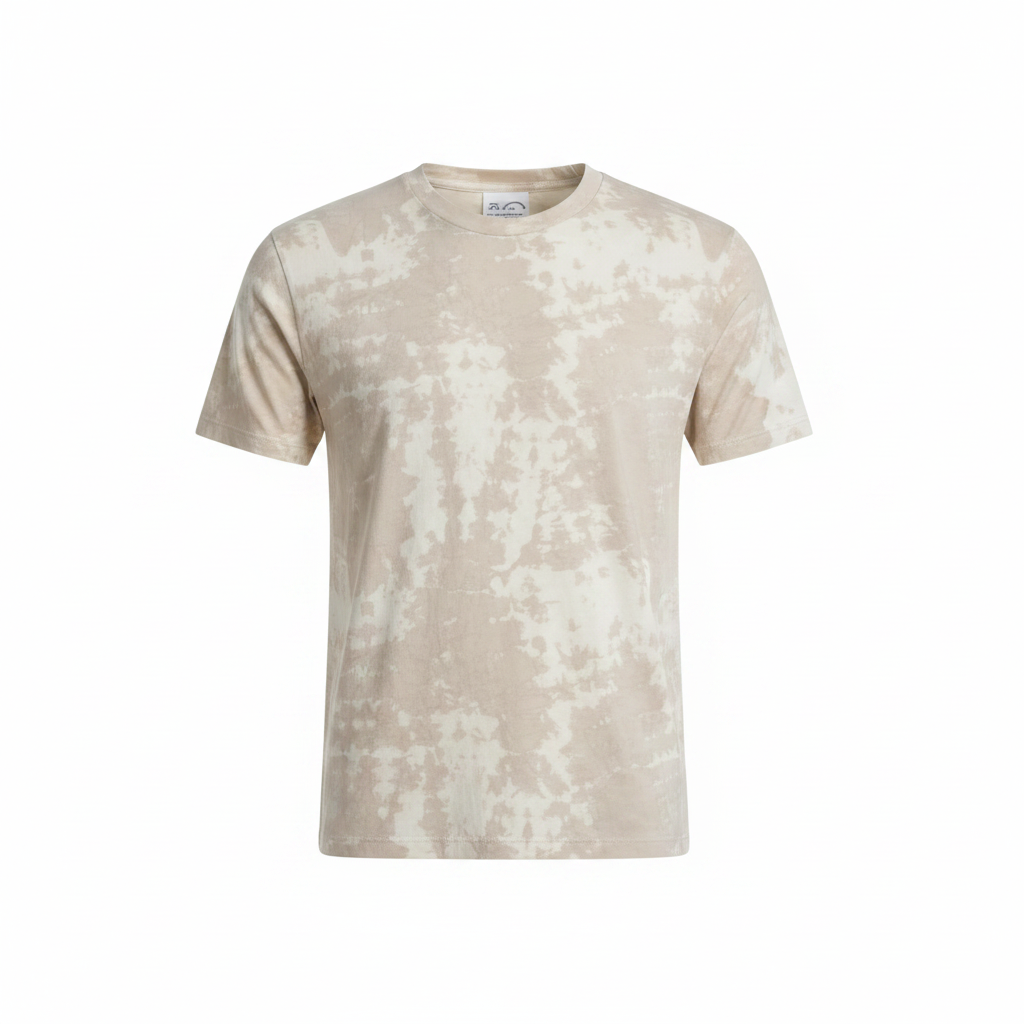 K-D Kids Beige Tie-Dye Cotton T-Shirt Size 12
