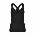 Crivit Women's Black Functional Top with Crossed Straps