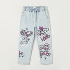 [WearU Generated:merch_clean_front] Gloria Jeans Light Blue Denim Relaxed Straight Jeans – front view