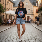 Esmara Women's Cotton Lidl Graphic T-Shirt Black Loose Fit