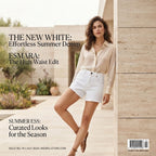 esmara White High-Waist Denim Shorts with Frayed Hem