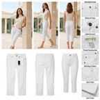 esmara Women's Optic White Skinny Fit Capri Trousers