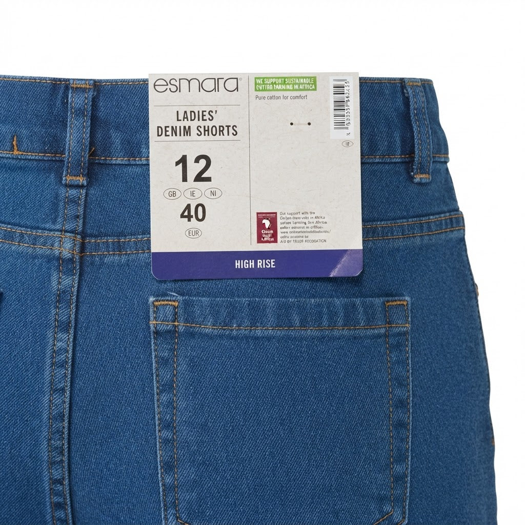 Women's High-Waisted Blue Denim Shorts