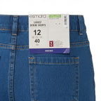 Women's High-Waisted Blue Denim Shorts