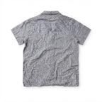 COLIN'S Men's Grey Melange Short Sleeve Button-Down Shirt
