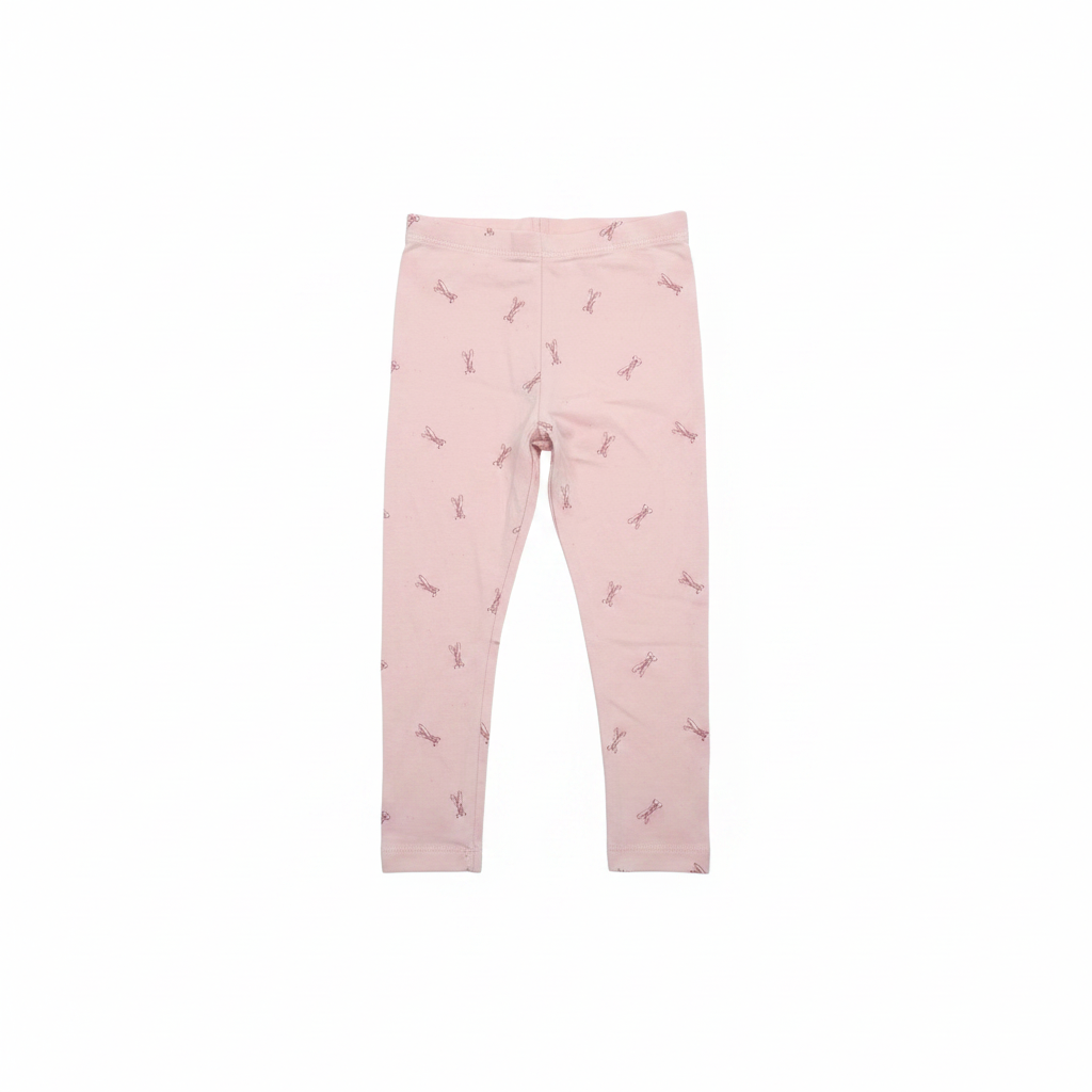Dunnes Stores Pink Bow Print Kids Leggings