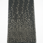 Elegant Black Sequin Embroidered Long Open Abaya