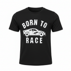 anko Kids' Black Born To Race Graphic Cotton T-Shirt