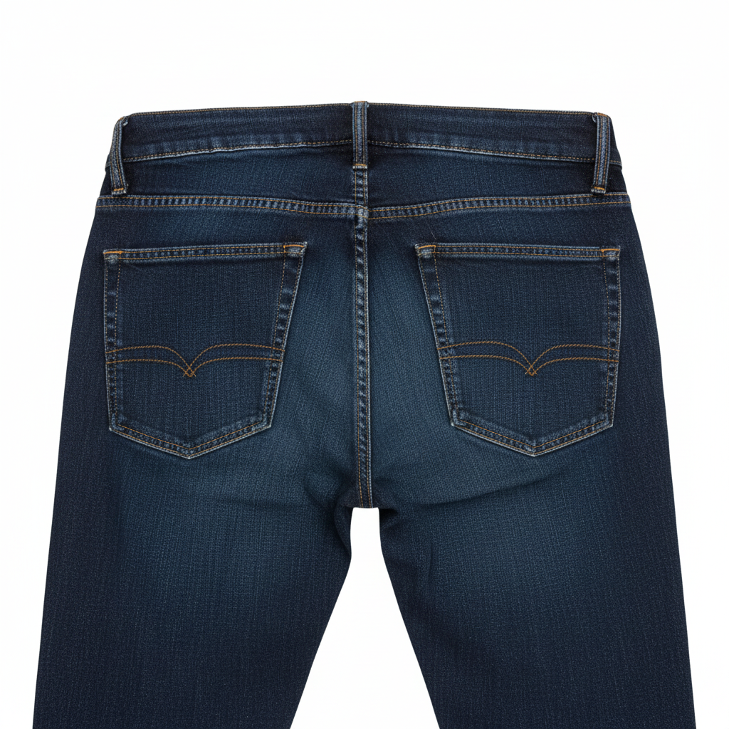 Women's Dark Blue Slim-Fit Straight-Leg Denim True Denim Jeans