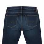 Women's Dark Blue Slim-Fit Straight-Leg Denim True Denim Jeans