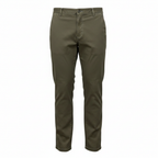 GIOMANI Men's Olive Green Straight-Leg Cotton Twill Trousers