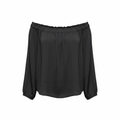 Jeanswest Women's Black Off-the-Shoulder Bardot Top - Size 12