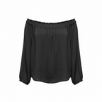 Jeanswest Women's Black Off-the-Shoulder Bardot Top - Size 12