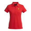 Ferrari Women's Red Piqué Short Sleeve Polo Shirt