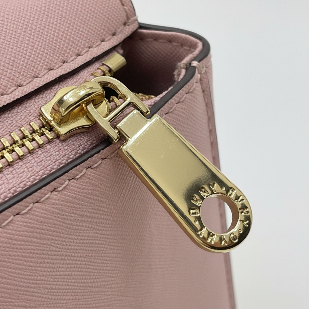 DKNY Women's Blush Pink Saffiano Leather Shoulder Bag