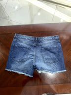 esmara Dark Blue Distressed Denim Shorts with Frayed Hem