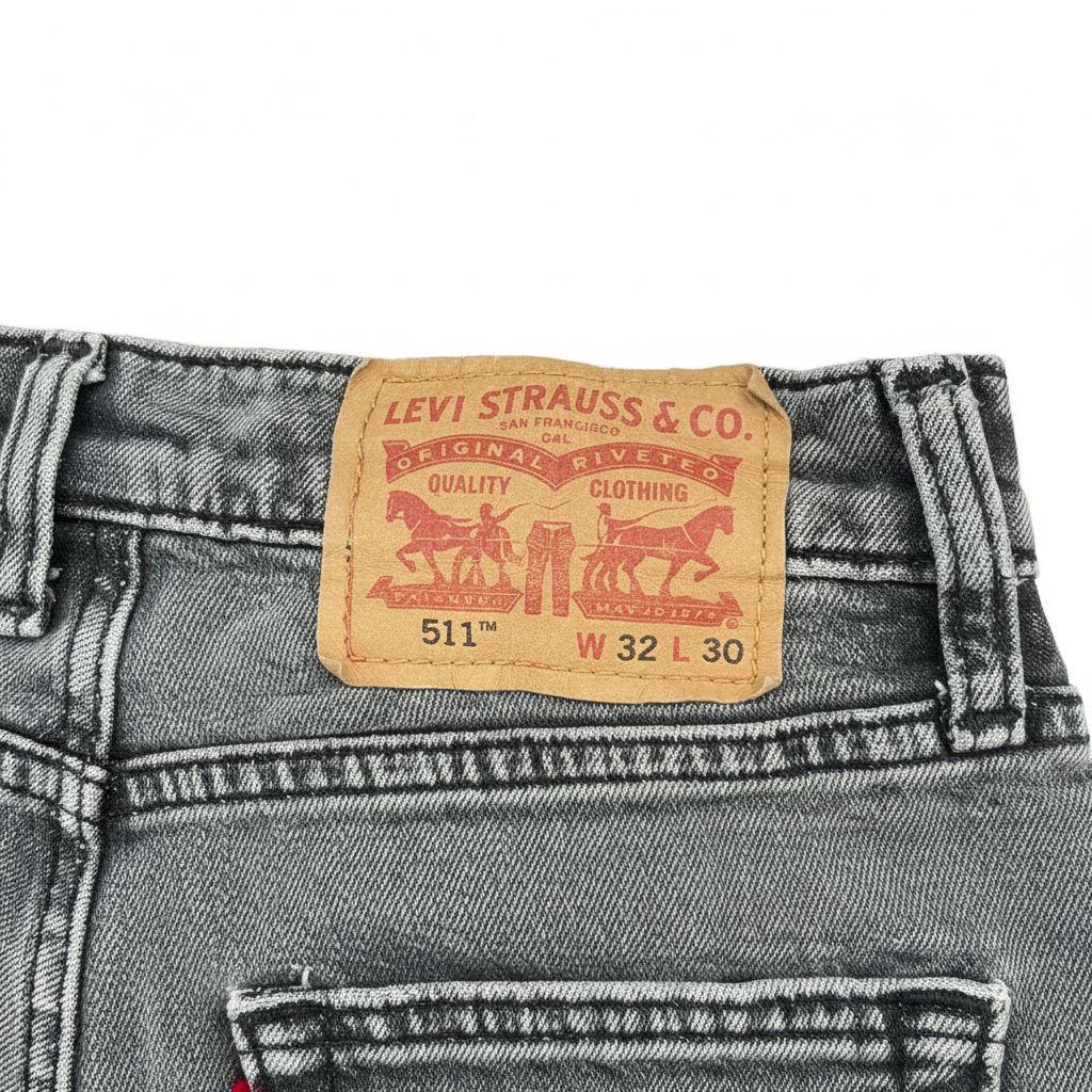 Levi's Women's Grey Acid Wash Slim-Fit Jeans