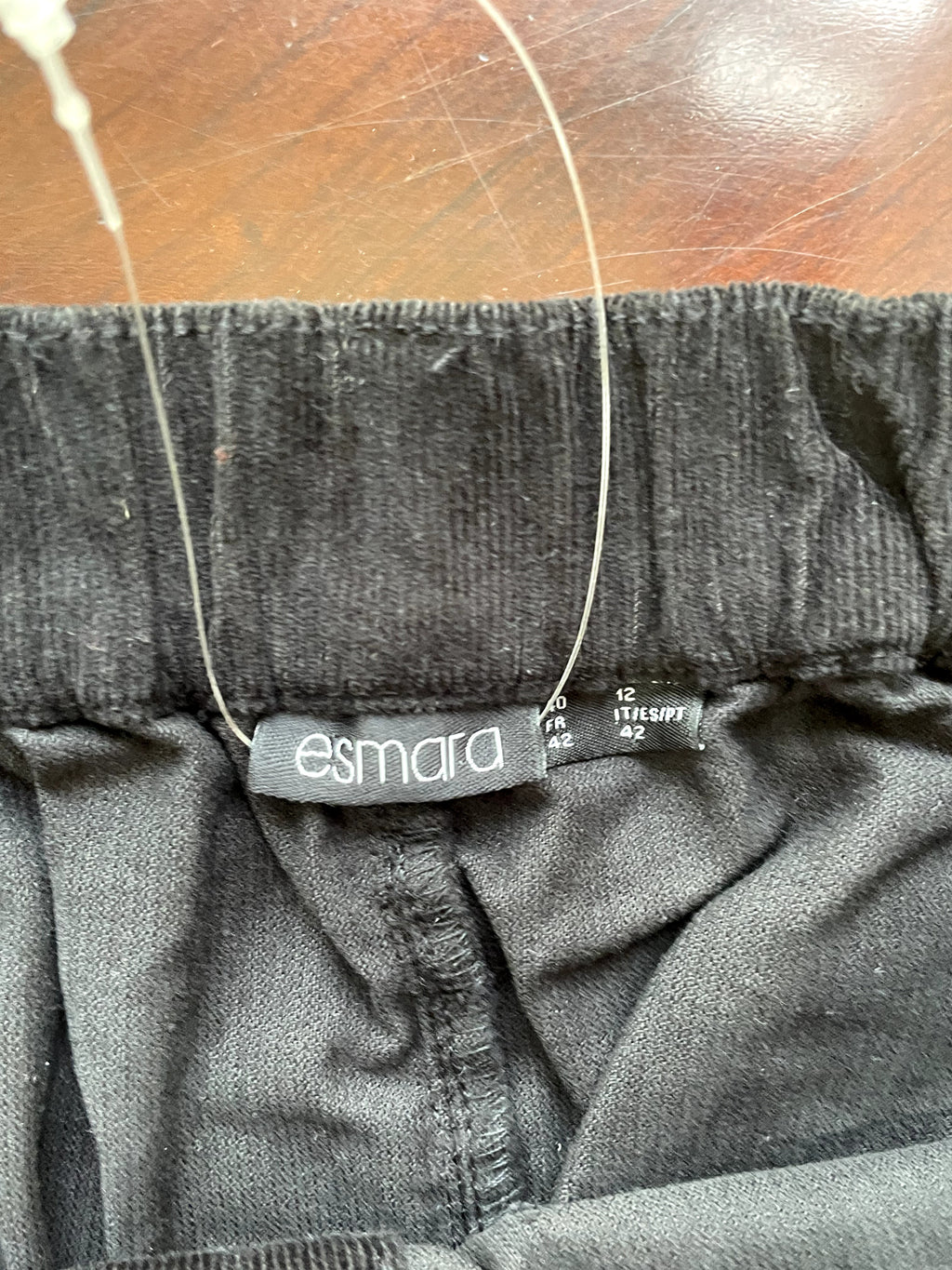 Black Button-Down Corduroy Mini Skirt with Patch Pockets