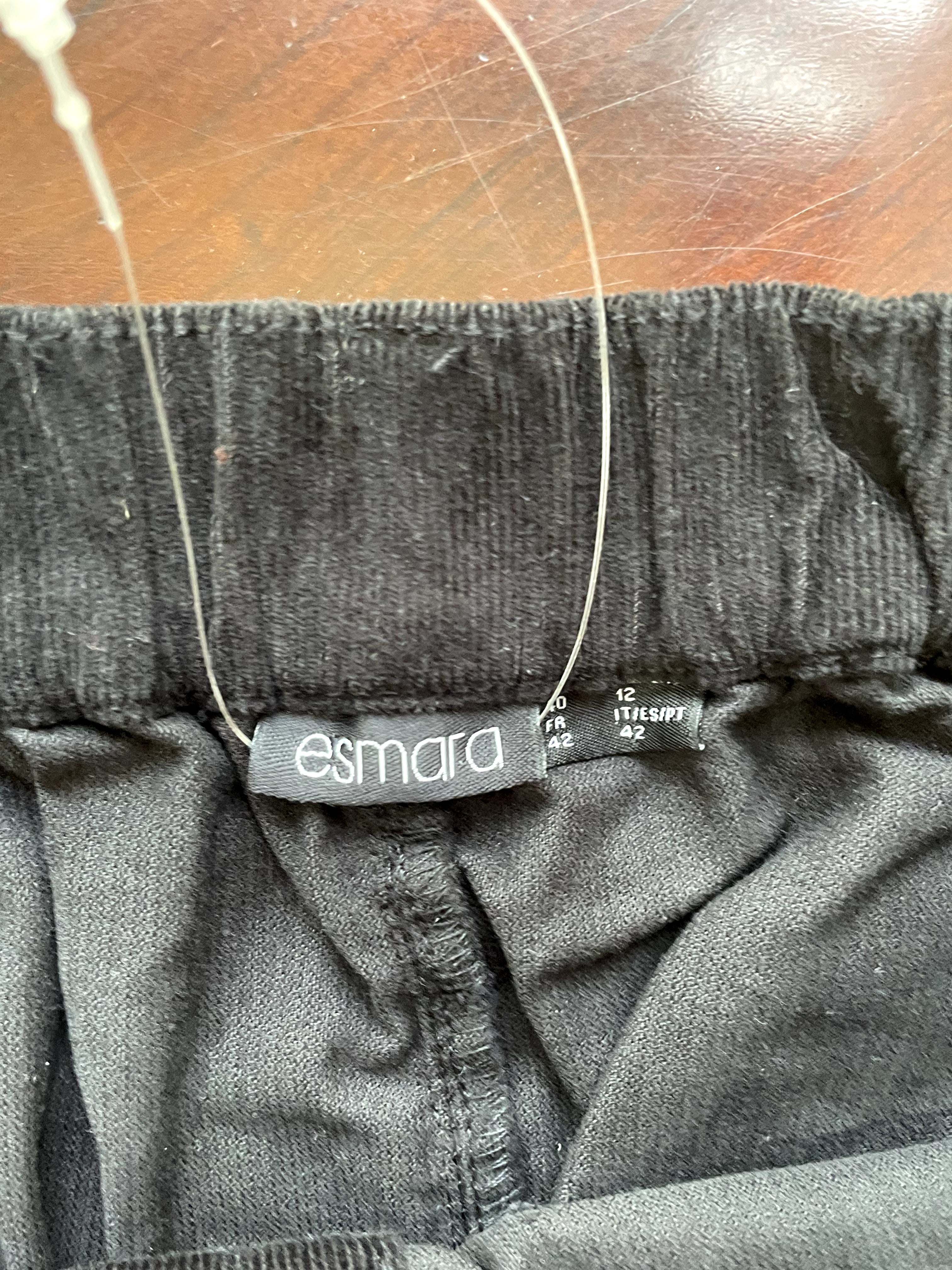 Black Button-Down Corduroy Mini Skirt with Patch Pockets