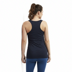 Slazenger Women's Navy Cotton Ribbed Sports Vest Top