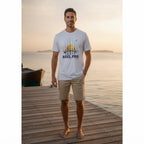 Reel Pro White Graphic Fishing T-Shirt with Reel Pro Back Pr