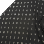 Black & Silver Metallic Dot Long Chiffon Abaya Cardigan