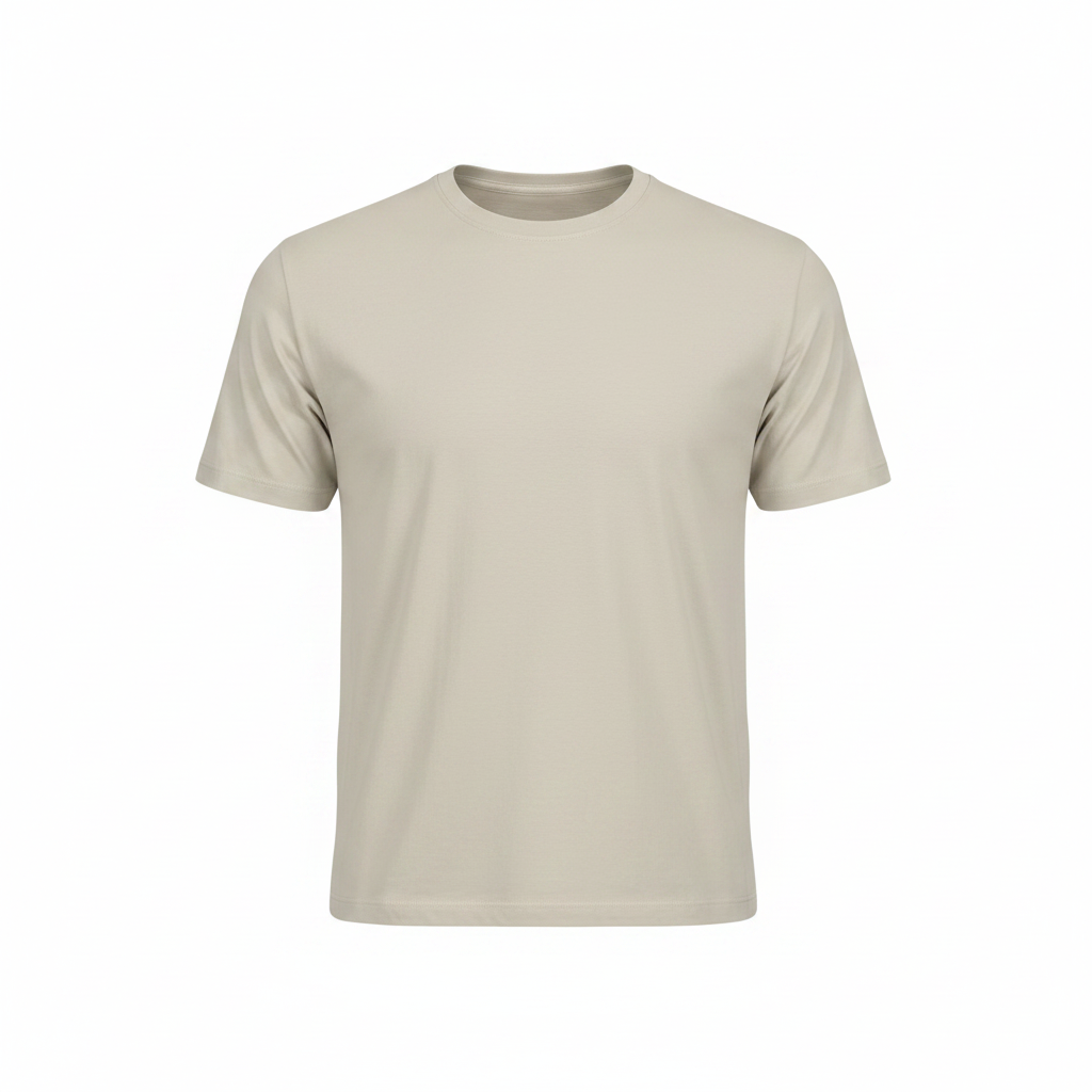 Women's Oversized Beige Cotton Jersey T-Shirt