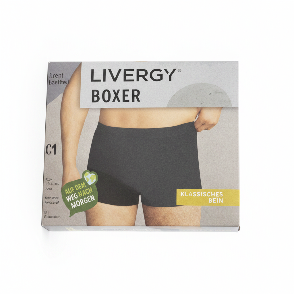 Men's Livergy Black Classic Leg Cotton Boxer Briefs